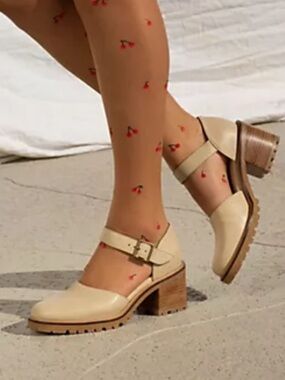 Seychelles Soulmate Mary Jane T-Strap Leather Block Heel Pumps Women’s 7.5
